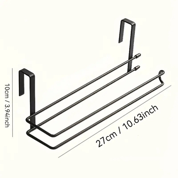 Virtuvinių rankšluosčių laikiklis, tingus rankšluosčių pakabukas, aukštas mangano plieno stovas be perforatorių, kūrybingas, prie sienos tvirtinamas ritininio popieriaus laikiklis, rankšluosčių laikymo lentynėlė