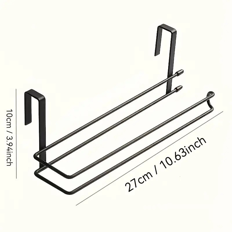 Virtuvinių rankšluosčių laikiklis, tingus rankšluosčių pakabukas, aukštas mangano plieno stovas be perforatorių, kūrybingas, prie sienos tvirtinamas ritininio popieriaus laikiklis, rankšluosčių laikymo lentynėlė