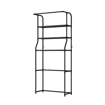 Skalbimo mašinos viršutinis laikymo stovas vonios kambariui, rankšluosčių kabykla, tualeto stovas su apsauga nuo vagystės