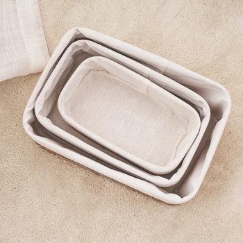 Υφασμάτινο καλάθι αποθήκευσης από μπαμπού, επιτραπέζιο κουτί αποθήκευσης καλλυντικών, χειροποίητο καλάθι, ποιμενικό υφαντό καλάθι αποθήκευσης παιχνιδιών