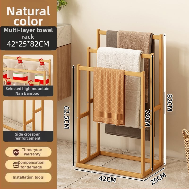 Rankšluosčių kabykla vonios kambariui, tualetui, bambukinei kelnių kabyklai, pakabinama lentynėlė, laikymo lentynėlė, vonios rankšluosčiai, nuimami, pastatomi ant grindų, paprasti