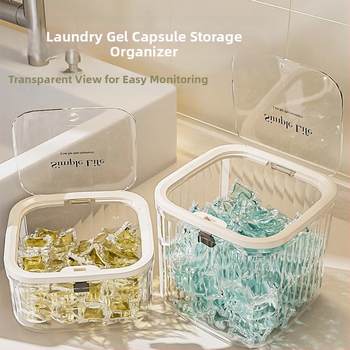 Artefact de depozitare a perlelor detergentului de rufe, cutie de depozitare a prafului de rufe, găleată, borcan, cutie specială de depozitare cu etanșare a perlelor pentru mașina de spălat vase, tip presare