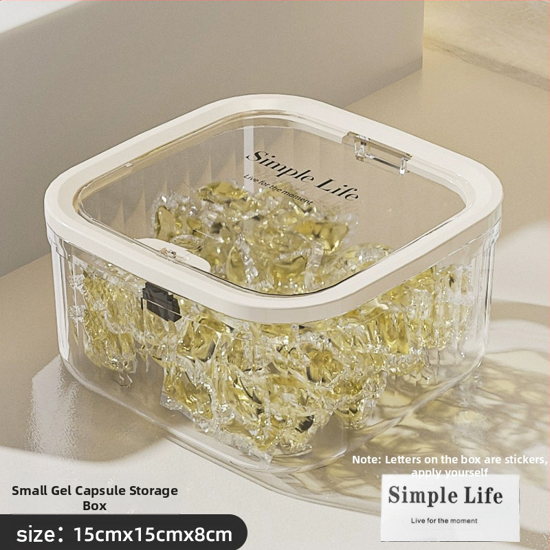 Artefact de depozitare a perlelor detergentului de rufe, cutie de depozitare a prafului de rufe, găleată, borcan, cutie specială de depozitare cu etanșare a perlelor pentru mașina de spălat vase, tip presare