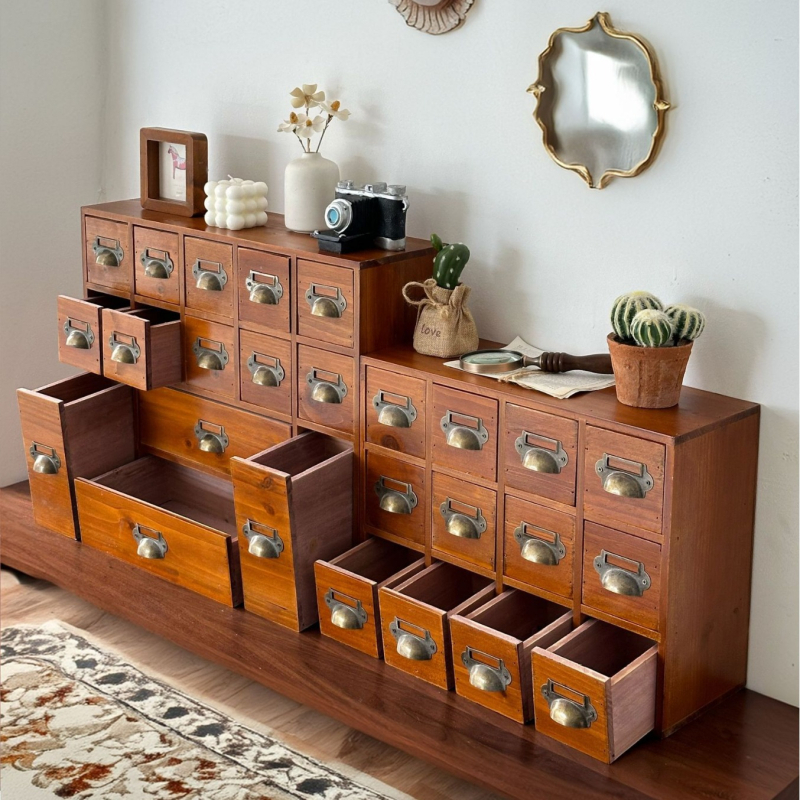 Puidust sissepääsuga lauaarvuti sahtlitüüpi koduvõtmete hoiustamine kodu elutoa kaunistused väike hiina meditsiinikapp tolmukindel kapp