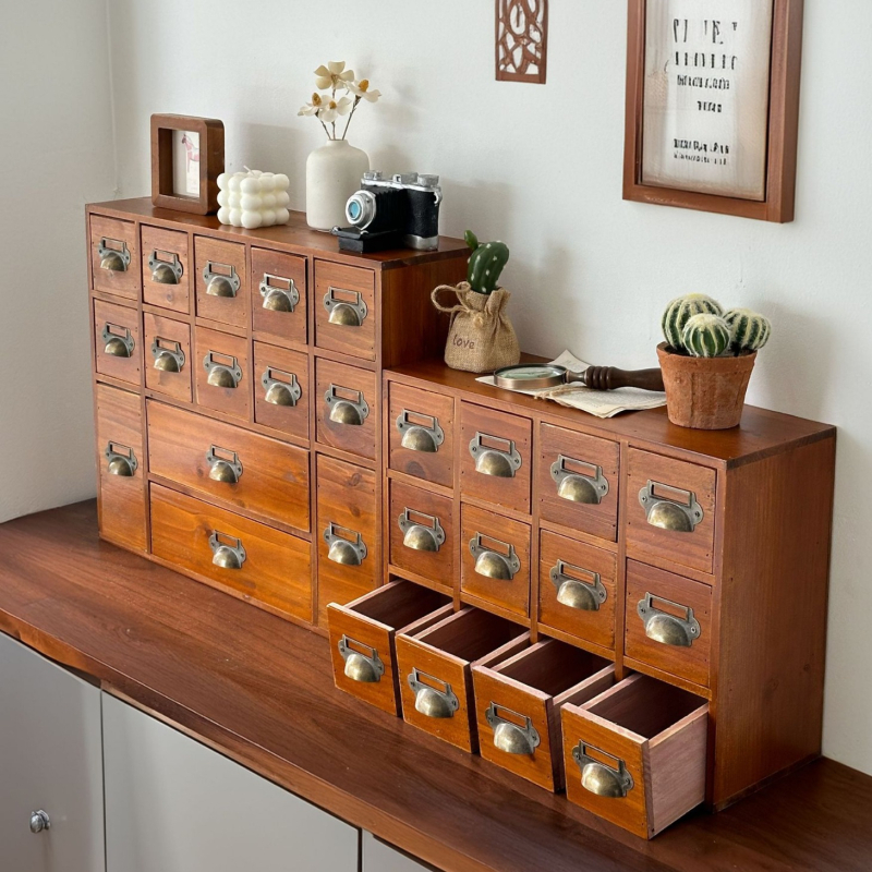 Puidust sissepääsuga lauaarvuti sahtlitüüpi koduvõtmete hoiustamine kodu elutoa kaunistused väike hiina meditsiinikapp tolmukindel kapp