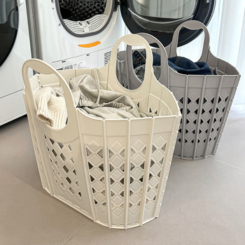 Coș pliabil pentru haine murdare, coș de depozitare din plastic pentru haine murdare de uz casnic, capacitate mare, coș gol pentru haine murdare, coș de baie în stil japonez