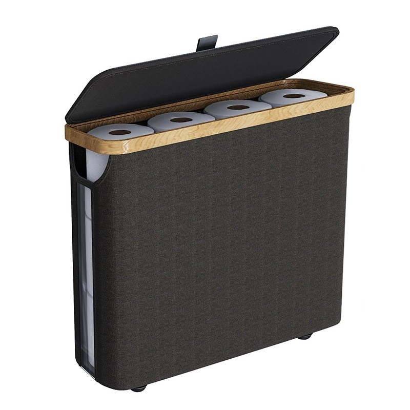 Naujas tarpvalstybinis tualetinio popieriaus laikymo krepšelis iš bambuko audinio ritininio popieriaus laikymo krepšelis vonios kambario artefaktų krepšelis sulankstomas laikymas