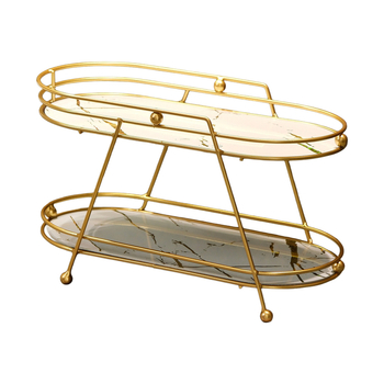 Σιδερένιος Οργανωτής Μπάνιου Υψηλής Ποιότητας Πολυστρωματικός Νιπτήρας Αποθήκευσης Μπουντουάρ Επιτραπέζιο Ράφι Αποθήκευσης Καλλυντικών