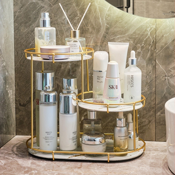 Ελαφριά πολυτελής πολυεπίπεδη βάση μπάνιου για επιτραπέζια αποθήκευση, οργανωτής μπουντουάρ, νεροχύτης μπάνιου, ράφι αποθήκευσης καλλυντικών