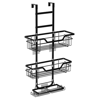 Vonios kambario daiktadėžė be perforatorių, durų pakaba, sieninė pakabinama lentynėlė, daugiasluoksnė pakabinama krepšelio laikymo lentyna, tualeto, dušo kambario daiktadėžė