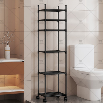 Vonios kambario servetėlių dėžutė Tualeto laikymo lentynėlė Vonios kambarys Vonios kambario grindų stovinti daugiafunkcinė sustorinta daugiasluoksnė virtuvės laikymo lentynėlė