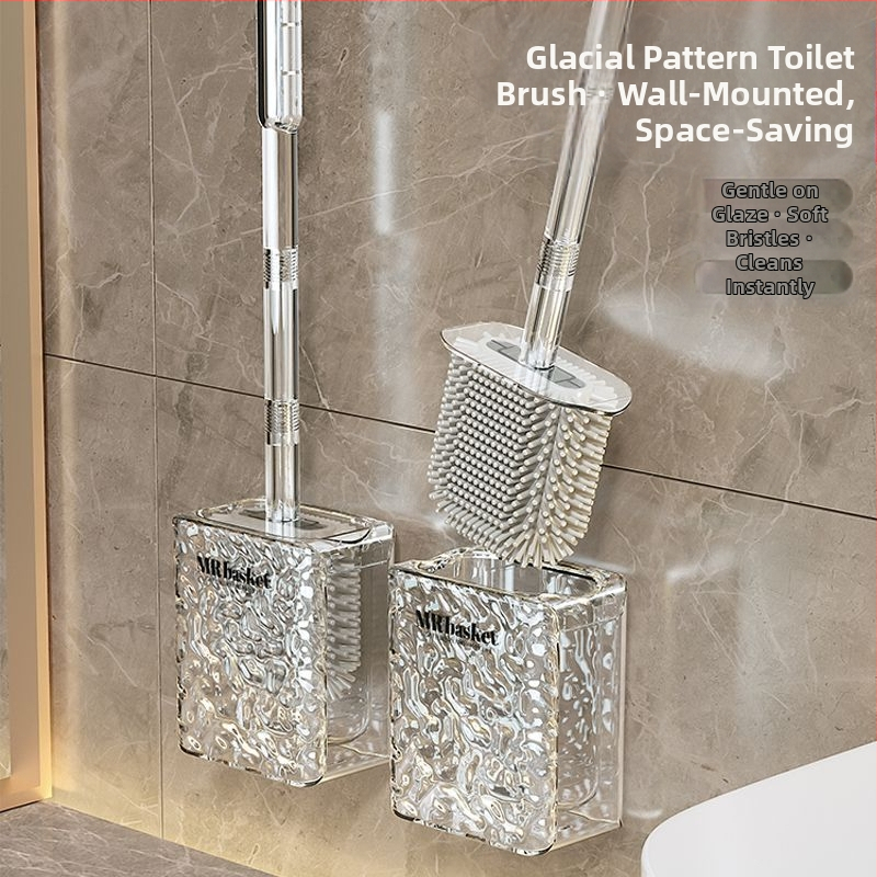 WC kefa s ľadovcovým vzorom, domáca toaletná kefa bez mŕtveho uhla, toaletná kefa na umývanie toaletných artefaktov, nástenná toaletná kefa