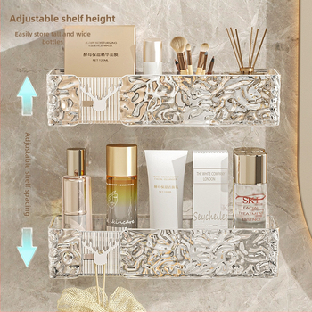 Lengvas prabangus vandens gofruotojo kartono laikymo stovas su ledynų raštu vonios kambariui ir virtuvei, didelės spalvos, sustorinta sieninė pakabinama apdailos laikymo dėžė