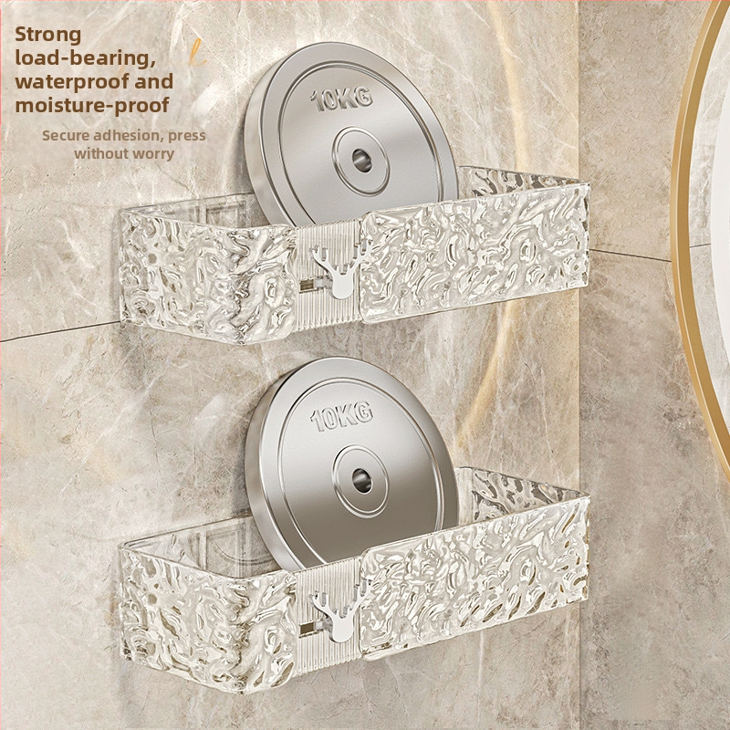 Лека луксозна гофрирана стойка за съхранение с ледников модел, стойка за съхранение в баня и кухня, висока цветна стойност, удебелена стена, окачена на стена, кутия за съхранение