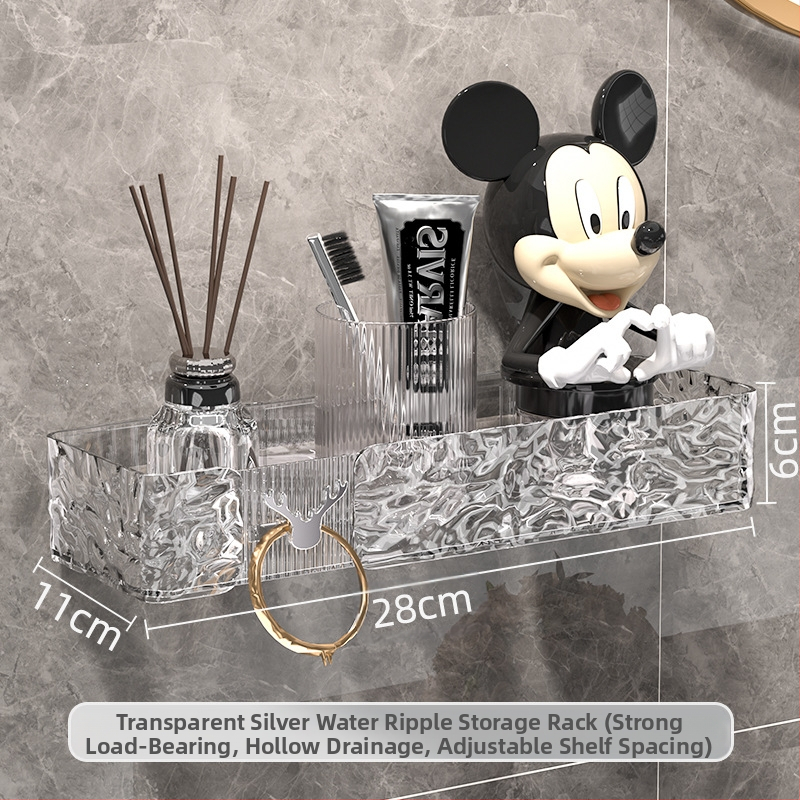 Lengvas prabangus vandens gofruotojo kartono laikymo stovas su ledynų raštu vonios kambariui ir virtuvei, didelės spalvos, sustorinta sieninė pakabinama apdailos laikymo dėžė