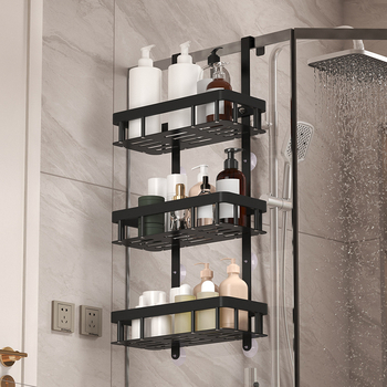 Vonios kambario daiktų laikymo lentyna, tvirtinama prie sienos, trijų sluoksnių dušo želės lentyna, pakabinamas krepšelis be perforatorių, vonios kambario daiktų laikymo lentyna