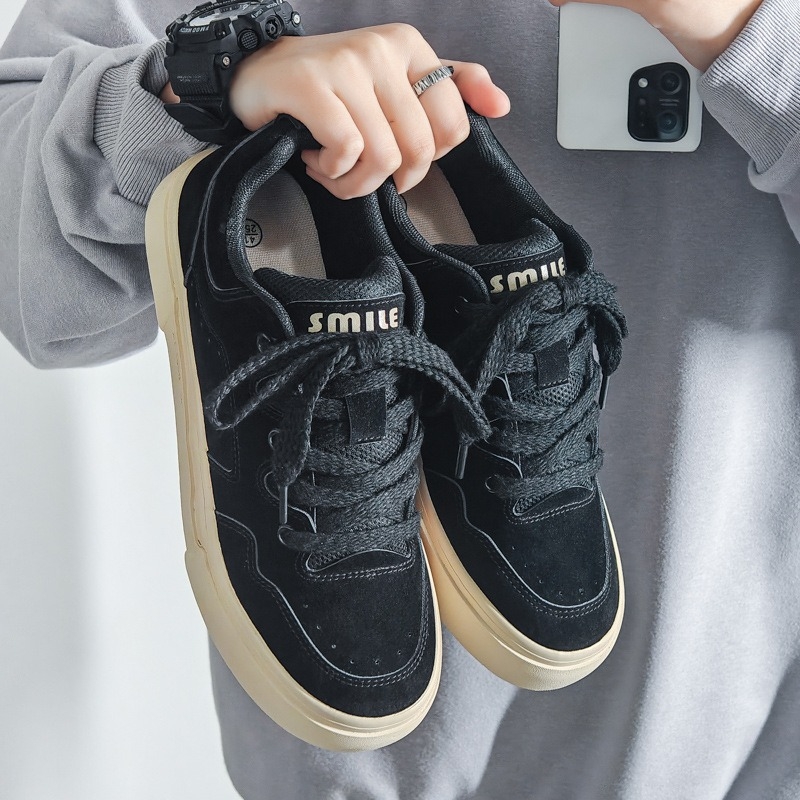 Pantofi de toamnă pentru bărbați, la modă, 2024, pantofi de pânză noi, design casual, stil Hong Kong, pantofi pentru bărbați la modă