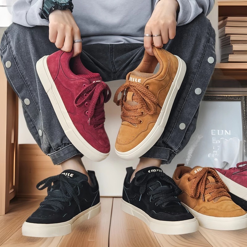 Pantofi de toamnă pentru bărbați, la modă, 2024, pantofi de pânză noi, design casual, stil Hong Kong, pantofi pentru bărbați la modă