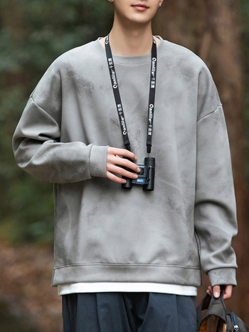 Мъжки есенно-зимен суитчър от две части с фалшива фактура Hanpai, модерен, за планински спортове на открито, с дълъг ръкав