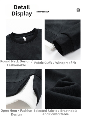 Мъжки есенно-зимен суитчър от две части с фалшива фактура Hanpai, модерен, за планински спортове на открито, с дълъг ръкав