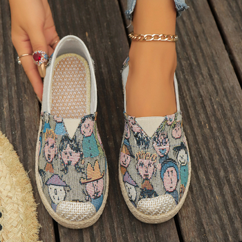 2024 Άνοιξη και Φθινόπωρο Νέα και Παλιά Υφασμάτινα Παπούτσια Πεκίνου Γυναικεία Αντιολισθητικά Παπούτσια με Σόλα από Βοδινό, Άνετα, Μαλακή Σόλα, Σλιπ-ον από Λινό, Casual Γυναικεία