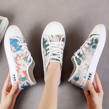 Pantofi sport casual din pânză pentru femei, mărime plus, transfrontalieri, 2025, primăvara și vara, noi, respirabili, all-match, pantofi plați pentru studenți și studenți