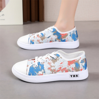Pantofi sport casual din pânză pentru femei, mărime plus, transfrontalieri, 2025, primăvara și vara, noi, respirabili, all-match, pantofi plați pentru studenți și studenți