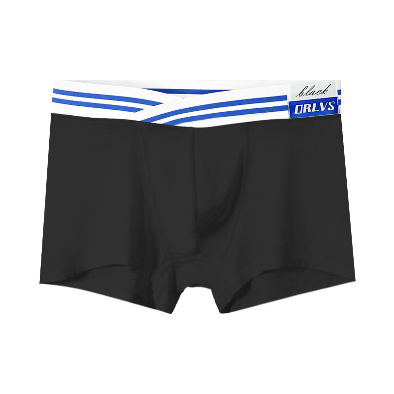 Seksikad kõrge lõikega meeste aluspüksid, valged vöötkoodiga autologoga tipptasemel aluspesu, läbipaistvad õmblusteta fitness-mugavad püksid