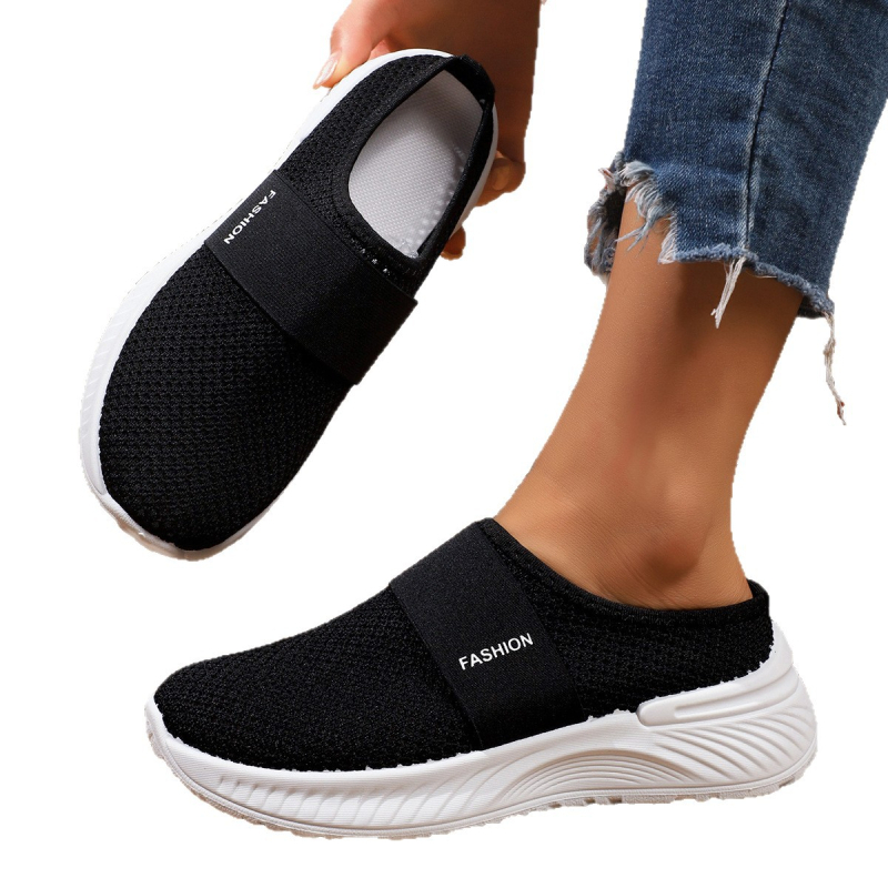 Wish2025 Άνοιξη και Φθινόπωρο Νέα Ευρωπαϊκά και Αμερικανικά Εξαγωγικά Μεγάλα Μεγέθη Γυναικεία Παπούτσια με Χοντρό Σόλα και Πλατφόρμα για Αθλητικά και Αναψυχή, Πλεκτά Παπούτσια