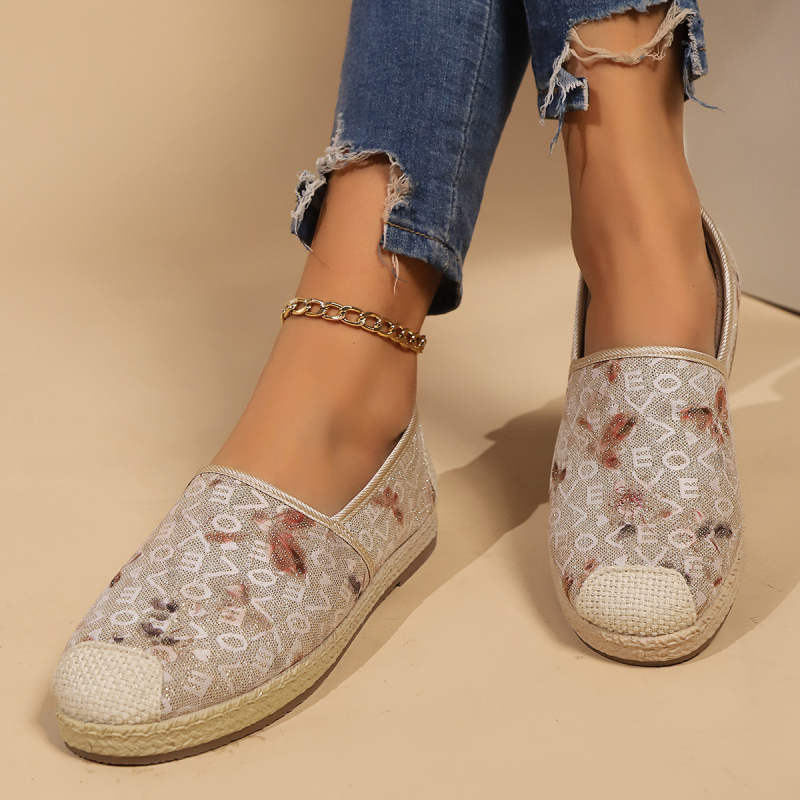 „Ins“ stiliaus paprasti laisvalaikio batai, moteriški 2024 m. naujo stiliaus užsegami apvaliomis nosimis, žvejo batai, sekli burna, plokščiapadžiai bateliai su žirneliais