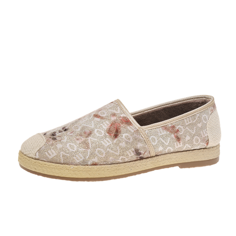 „Ins“ stiliaus paprasti laisvalaikio batai, moteriški 2024 m. naujo stiliaus užsegami apvaliomis nosimis, žvejo batai, sekli burna, plokščiapadžiai bateliai su žirneliais