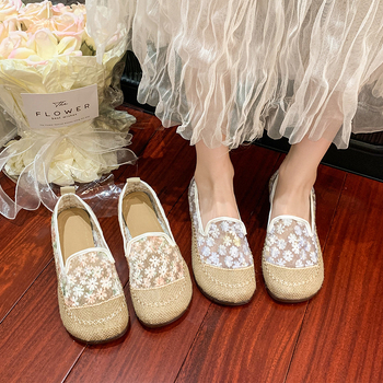 Γυναικεία εξωτερική σόλα Baotou Half-Slip 2025 Καλοκαίρι Νέα μόδα Mesh Αναπνέοντα Half-Slip Παπούτσια με Χοντρή Σόλα Ψαράδων