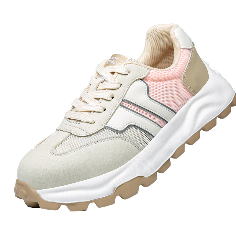 Nauji moteriški darbo apsaugos batai, moteriški smūgiams atsparūs, pradūrimams atsparūs, lengvi, minkšto dugno darbo batai, plieniniai noseliai, kvėpuojantys, mažo dydžio apsauginiai batai