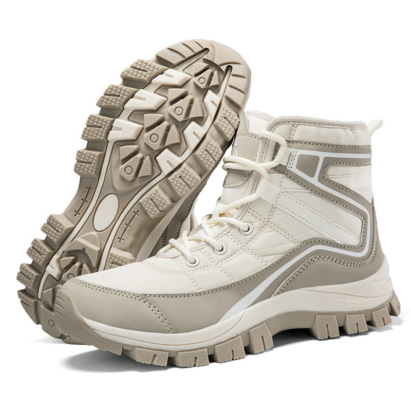 Külkereskedelmi új téli hócipő férfiaknak és nőknek, kültéri utazáshoz, vastagított, meleg, magas szárú pamutcipő, kültéri túrázáshoz, túracipő