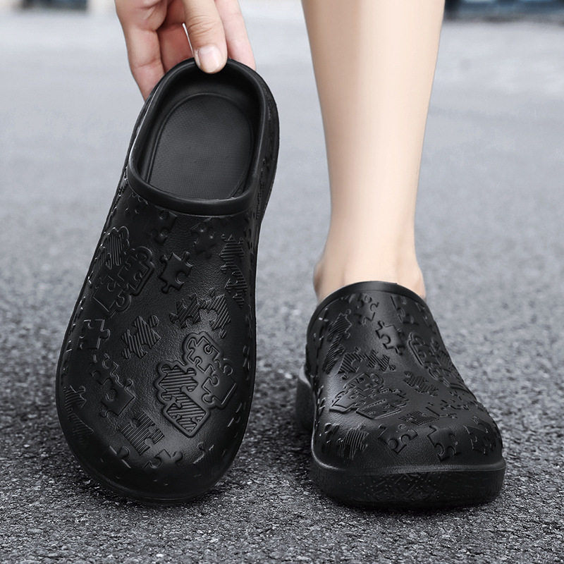 Piiriülesed 2024. aasta suvised uue paari pusle moodulielemendid Baotou meeste ja naiste EVA kingad, kerged rannajalatsid meestele