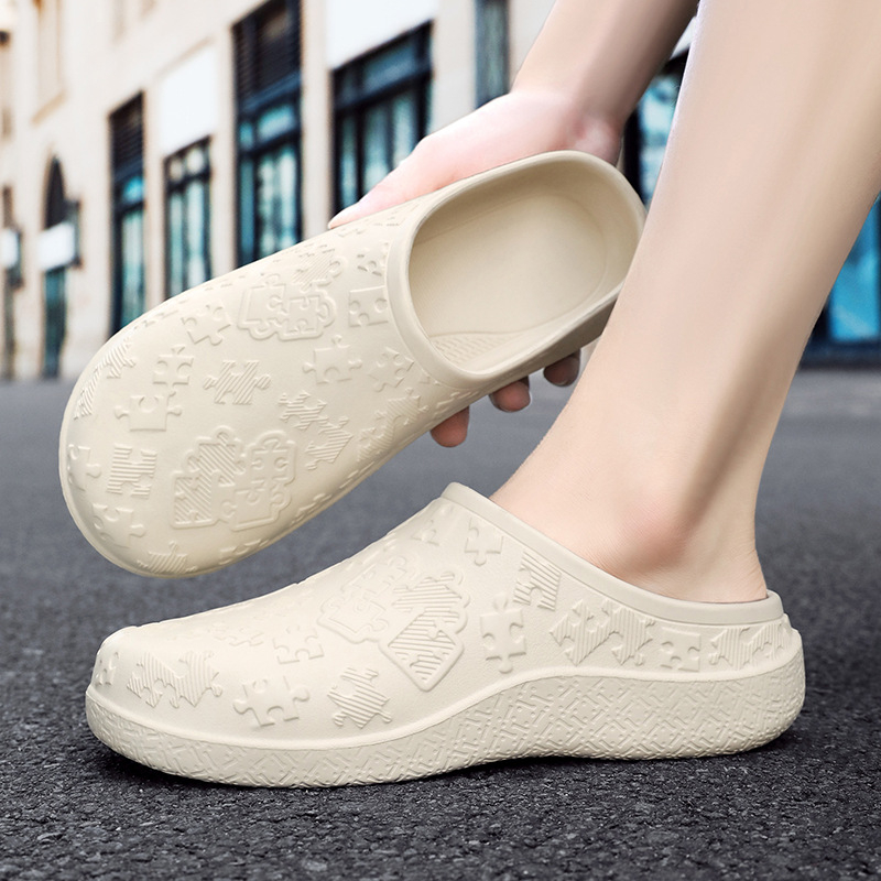 Piiriülesed 2024. aasta suvised uue paari pusle moodulielemendid Baotou meeste ja naiste EVA kingad, kerged rannajalatsid meestele