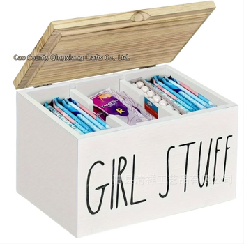 Διασυνοριακή δημιουργική ξύλινη επιφάνεια εργασίας με καπάκι, κουτί αποθήκευσης διαφόρων ειδών, κουτί αποθήκευσης ταμπόν μπάνιου