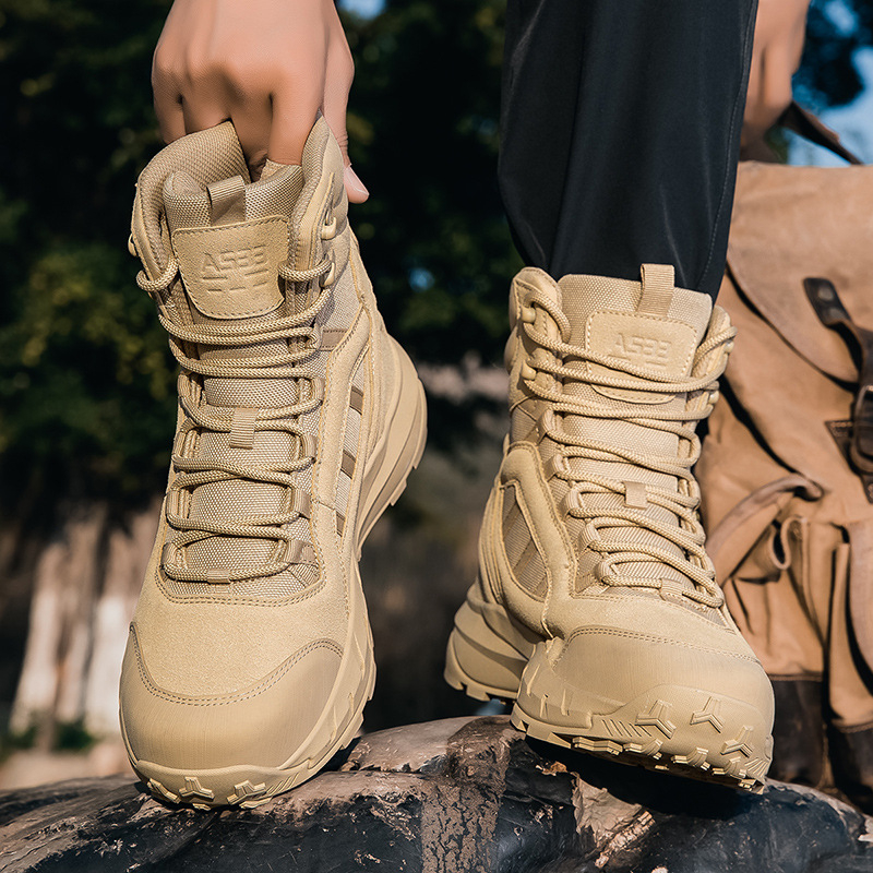 Ghete de drumeție pentru bărbați, mărimi mari, pentru forțele speciale, deșert, cu vârf înalt, pentru exterior, Amazon