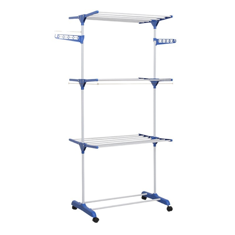 Cross-Border erkélyes, álló ruhaszárító állvány, összecsukható, multifunkcionális törölközőtartó, többrétegű, kivehető, teleszkópos szárítóállvány, közvetlen értékesítés