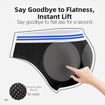 Ανδρικά εσώρουχα για ενίσχυση και ανύψωση γλουτών, ανδρικά σλιπ, πλέγμα καμουφλάζ, αφαιρούμενα επιθέματα γλουτών, ψεύτικοι γλουτοί Or6730