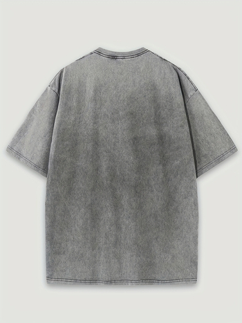 1 τεμάχιο ανδρικό μπλουζάκι casual με σχέδια, κοντομάνικο από καθαρό βαμβάκι, με καλλιτεχνικό σχέδιο για γυναίκες με δεμένα μάτια και στάμπο από συρματόπλεγμα, χαλαρή εφαρμογή