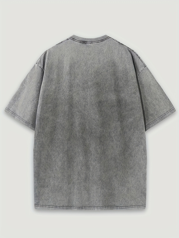 1 darab férfi lezser mintás póló, tiszta pamut rövid ujjú, művészi bekötött szemű nő szögesdrót mintával, laza szabású