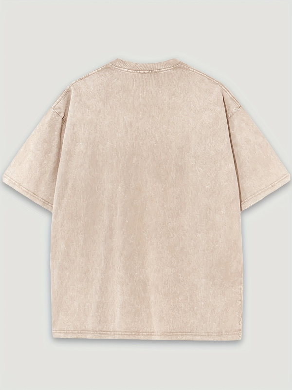 1 darab férfi lezser mintás póló, tiszta pamut rövid ujjú, művészi bekötött szemű nő szögesdrót mintával, laza szabású