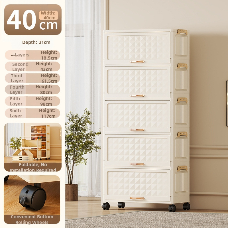 Elutoa mänguasjade suupistete põrandal seisev hoiuriiul ühiselamu paksendatud hoiukapp lihtne hoiuraam ratastega kombineeritud hoiukapp