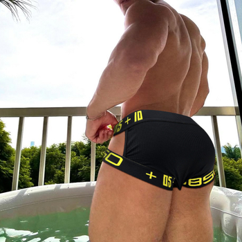 0850 Σέξι ανδρικό σλιπ με ψηλή μέση και τιράντες, αθλητικό, με καμπύλη U-Convex και κάλυψη ισχίων, με λεπτή μέση και λεπτή τιράντες, για άνδρες Bs817