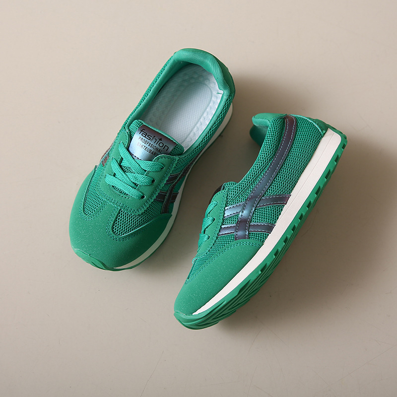 Jcf213 Pantofi noi respirabili din piele colorată blocată pentru femei 2024 Adidași casual cu talpă groasă pentru a crește înălțimea, stil K, rezistenți la uzură și Trbottomy