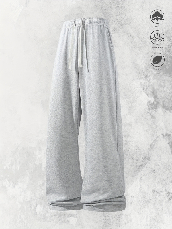 [Határokon átnyúló] Európai és amerikai férfi kültéri, alkalmi, laza, lélegző nadrág, tiszta színű, alkalmi, divatos sportnadrág, háromrészes szett