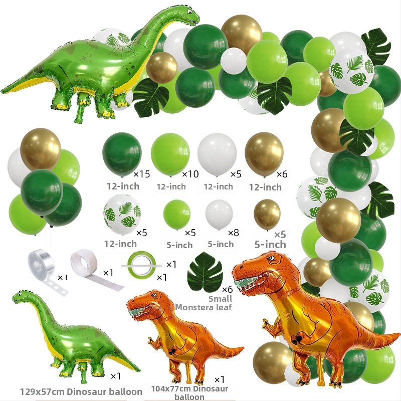 Cezhraničná nová Jurský svet Dinosaurus Džungľa Téma Zelená korytnačka List Bleo Chain Narodeninová sada