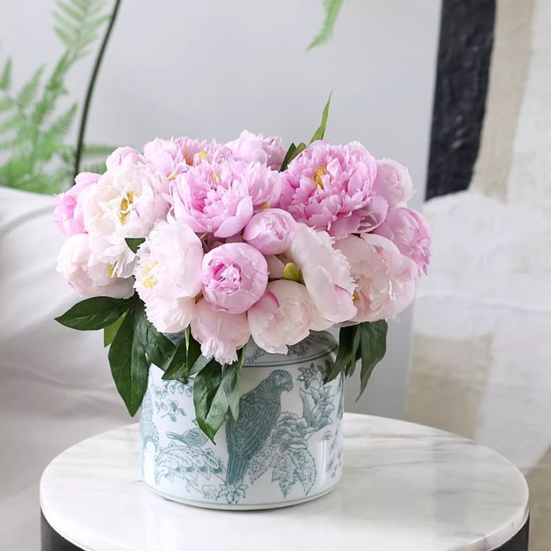 Halhatatlan szellem, bazsarózsa csokrok, művirág csokrok, nappali asztaldíszek, esküvői dekorációk, művirág kellékek