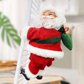 Διασυνοριακή χριστουγεννιάτικη διακόσμηση ηλεκτρική σκάλα Άγιος Βασίλης χάντρες αναρρίχησης Άγιος Βασίλης διακόσμηση δώρων για παιδιά